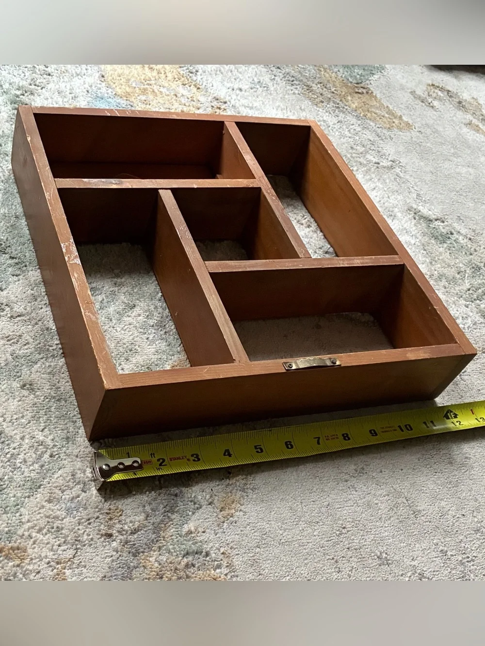 Rustic Wooden Shadow Box w/ Heart Cutout Hinged Door